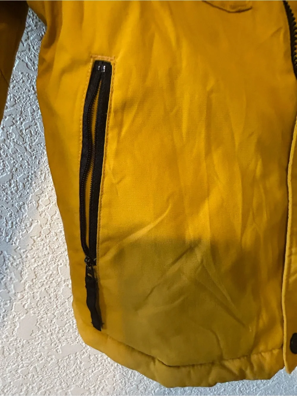 Columbia Vertex boys youth hooded ski jacket yellow black winter coat - 6/7